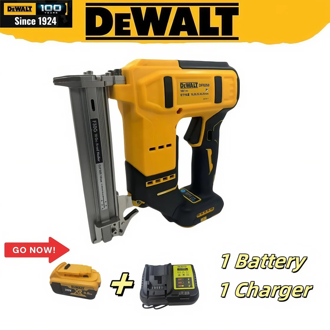 DEWALT 18V/20V MAX Brushless Woodworker nail gun Powerful and capable of being Woodworking tools