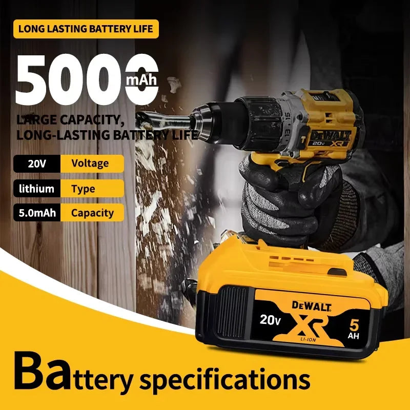 Power original DEWALT 5AH 6AH 9AH DCB609 18V 20V 60V lithium-ion battery for Dewalt DCB204 DCB205 DCB184 DCB206 DCB609 DCB200