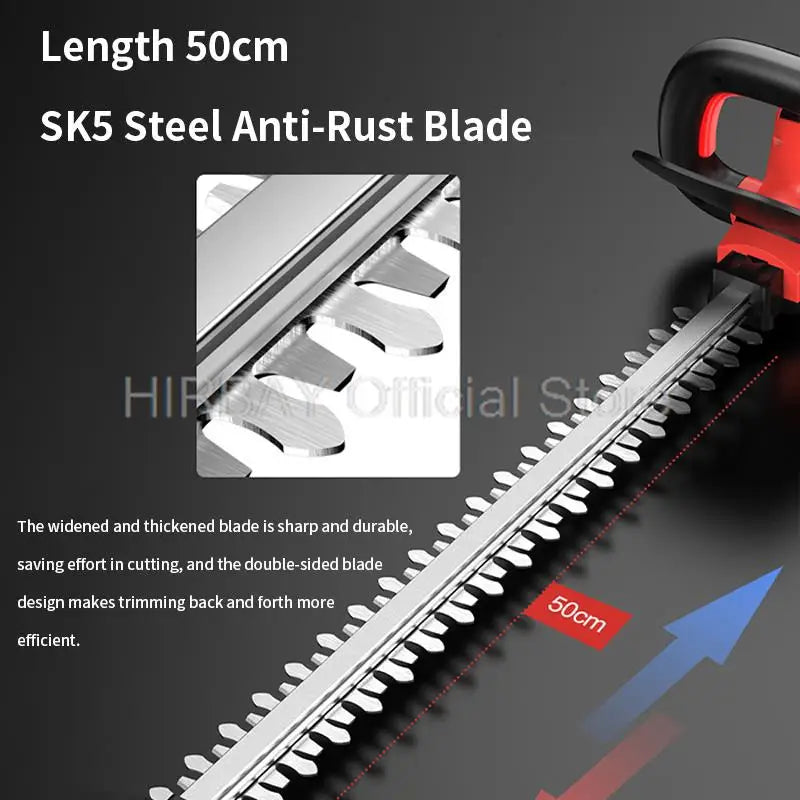 Cordless Hedge Trimmer Brushless Hedge Trimmer Dual Action Pruning Saw Cutter Rotating Handle Garden Tool for Makita 18V Battery