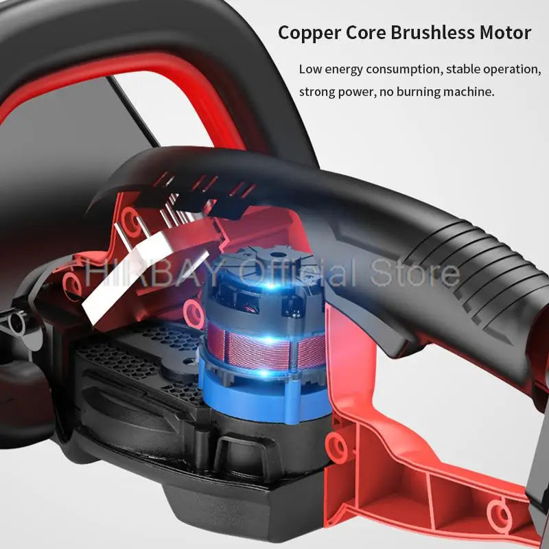 Cordless Hedge Trimmer Brushless Hedge Trimmer Dual Action Pruning Saw Cutter Rotating Handle Garden Tool for Makita 18V Battery