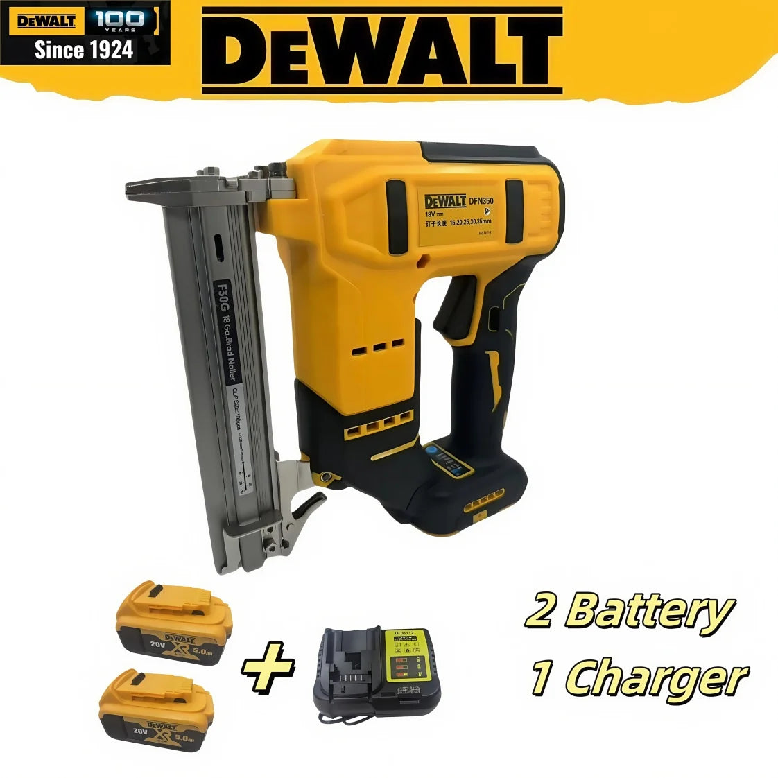 DEWALT 18V/20V MAX Brushless Woodworker nail gun Powerful and capable of being Woodworking tools